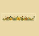 Transparent lineal med blomsterprint, 15 cm lang. Blomsterprintet gennemsigtig lineal. Lige lineal med blomstermotiv. 8