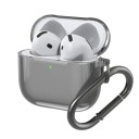 Transparent Silicone Case for AirPods 4 with Carabiner Drop Protection Cover for 4th Generation AirPods 6