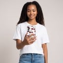 Transparent silikonfodral för Samsung Galaxy S25+ med blommotiv Klar skyddsfodral Höjd kant runt kameran Telefonfodral 3
