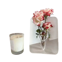 Transparent Vase 13 x 18 cm Rectangular Photo Frame Lightweight Plastic Modern Artistic Flower Vase Home Decoration Minimalist Design 2