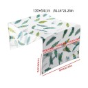 Transparent White Dust Cover with Colourful Feather Pattern 130 x 54 cm Protective PEVA Cover with Side Pockets Waterproof Cover 4