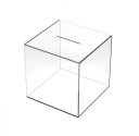 Transparente Würfelform-Sparschwein 12x12 cm Kunststoffdesign transparente Box für Münzen, Banknoten und Sparen 1