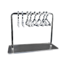 Transparenter Acryl Schmuckständer mit Haken und Spiegelunterlage 15 × 6 × 11 cm Tischorganisator mit Mini-Haken und Einkerbungen 10