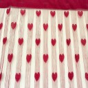 Transparenter Herz-Vorhang, Herz-Fransen-Vorhang, transparenter Quasten-Vorhang, bunter Mädchen-Vorhang, eleganter Voile-Vorhang, 200 x 100 12