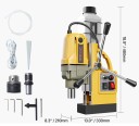 Trapano magnetico portatile 1400W 50 mm elettrico giallo e nero per la perforazione di metalli con base magnetica e avanzamento 3