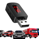 Trasmettitore e ricevitore FM Bluetooth 5.4 per auto adattatore USB chiamate in vivavoce adattatore audio wireless mini riproduzione pausa ricezione chiamata 4
