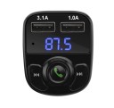 Trasmettitore FM per auto con Bluetooth 4.0 Caricatore 2x USB 3,1 A e 1 A Riproduzione di musica da scheda TF fino a 32 GB Display Alimentazione 12 1