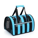 Trasportino pieghevole traspirante per gatti e cani Borsa per animali domestici con zip Lattice in tessuto per gatti e cani con elemento riflettente Borsa da viaggio per il trasporto di gatti e cani 48 x 27 x 27 cm 1
