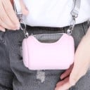 Travel Bag for Small Rodents Fleece Carrier 11 x 7.5 x 7.5 cm Mesh Window Zip Closure Detachable Shoulder Strap 107 cm 3