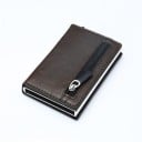 Travel Case for Cards and Documents Made of PU Leather with Zip Pocket Sturdy Inner Compartment Opens Like a Book Size 6.8 x 10 x 1.8 cm 3