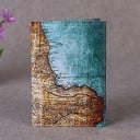 Travel Document Case with Striking Artistic Print PU Leather Pouch with Stitched Edges For Travellers Size 14 x 9.6 cm 7