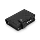 Travel Document Case with Two Aluminium Cases PU Leather Cover with Snap Fastening Dimensions 10.4 x 7.7 x 3 cm 2