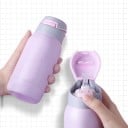 Travel Drinking Bottle with Straw Made of Stainless Steel Folding Lid with Spout Drinking Without Removing the Cap Capacity 260 ml or 450 12