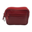 Travel mini wallet for coins with two zip compartments Keyring Small dimensions 10 x 7.5 x 4.5 cm Fits in pocket or handbag 1