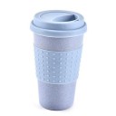 Travel Mug with Lid for Drinks on the Go Straw and Silicone Lid with Drinking Hole Textured Grip Band Dimensions 14 x 10 cm 1