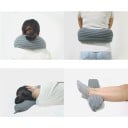 Travel Neck Pillow in U Shape with Fastening Strap Cotton and Polyester Usable as Back or Foot Support 67 x 16.5 cm 14