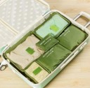 Travel Organisers for Suitcases 6 pcs Three Boxes for Clothes and Three Flat Bags for Shoes and Laundry Nylon with Mesh Zip and Carry Handle 4