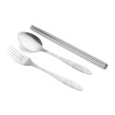 Travel Set of Stainless Steel Cutlery and Chopsticks 7