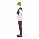 Travestimento Shrek per Adulti Completo Costume Gilet Maglietta Pantaloni Cintura Copriscarpe e Berretto con Orecchie Poliestere Marrone Bianco 9