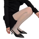 Trblietavé pančucháče dámske bezšvové s perleťovým efektom, univerzálna veľkosť do 65 kg, elastan a nylon, na leto, párty aj denné nosenie 19