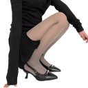 Trblietavé pančucháče dámske bezšvové s perleťovým efektom, univerzálna veľkosť do 65 kg, elastan a nylon, na leto, párty aj denné nosenie 20
