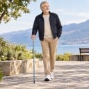 Trekingová palica 103,5 cm 5dielna Penená rukoväť s pútkom Vymeniteľné nástavce vidlica aj nôž a oštep S kompasom a puzdrom Tmavo modrá 2