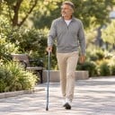 Trekingová palica 103,5 cm 5dielna Penená rukoväť s pútkom Vymeniteľné nástavce vidlica aj nôž a oštep S kompasom a puzdrom Tmavo modrá 6