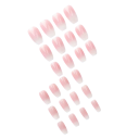 Trendset Seta van Kunstnagels 24 stuks Middelgrote Coffin Vorm Acryl Tips met Ombre Effect Verlenging voor Dagelijkse en Avondlook 4