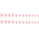 Trendy Set of Artificial Nails 24 pcs Medium Coffin Shape Acrylic Tips with Ombre Effect Extensions for Everyday and Evening Looks 3