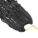 Trenzas box braids de 25 cm de cabello sintético, set de 13 unidades, postizo para trenzar peinados, extensión de cabello 2