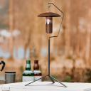 Trepied luminos 41,6 cm Structură pliabilă din aluminiu cu cârlig Lanternă suspendată Accesorii de camping în aer liber din oțel inoxidabil 2