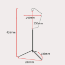 Trepied luminos 41,6 cm Structură pliabilă din aluminiu cu cârlig Lanternă suspendată Accesorii de camping în aer liber din oțel inoxidabil 4