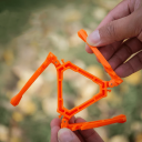 Trepied pliabil din plastic pentru canistră de gaz Suport stabil pentru camping Diametru 20 cm Design pliabil Înălțime 3 cm Greutate 35 g 5