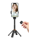 Trépied pour téléphone 36,5 cm Support rotatif 360 degrés Support stable pour mobile pour la photographie les appels vidéo et l'enregistrement 3