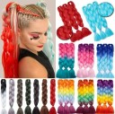 Tresses multicolores en Kanekalon 60 cm 4