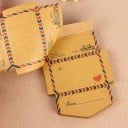 Trhací blok 45 ks retro obálok 2v1, 7,5 × 5,2 cm obojstranný papier obálka aj listový papier 3
