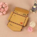 Trhací blok 45 ks retro obálok 2v1, 7,5 × 5,2 cm obojstranný papier obálka aj listový papier 8