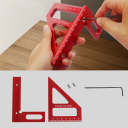 Triangle de menuiserie en aluminium 85 x 79 x 112 mm Équerre pour mesure précise et traçage Outil de menuiserie 4