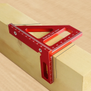 Triangolo per lavorazione del legno in lega di alluminio 85 x 79 x 112 mm Angolo per misurazioni e tracciature precise Attrezzatura 4