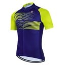 Tricou de ciclism pentru bărbați cu mânecă scurtă și fermoar, cu dungi colorate, 3 buzunare posteriori pentru ciclism, sport 3