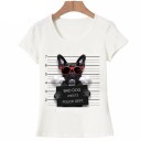 Tricou de damă cu imprimeu animal amuzant B409 4