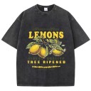 Tricou de damă cu imprimeu cu lămâie Stil supradimensionat Inscripții vintage Premium Fresh Croială confortabilă Streetwear Tricou cu mânecă scurtă 2