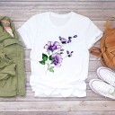 Tricou de damă cu imprimeu de flori B374 4