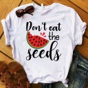 Tricou de damă cu imprimeu de fructe 22