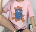 Tricou de damă cu imprimeu de pisică B360 12