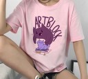 Tricou de damă cu imprimeu de pisică B360 19