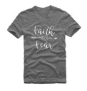 Tricou de damă cu imprimeu Faith Over Fear J2424 2