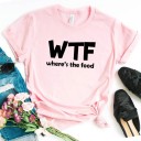 Tricou de damă cu imprimeu WTF 5