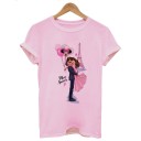 Tricou de damă cu motiv parizian 4