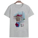 Tricou de damă cu motiv parizian 11